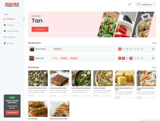 Macro Friendly Food nutrition and recipe platform